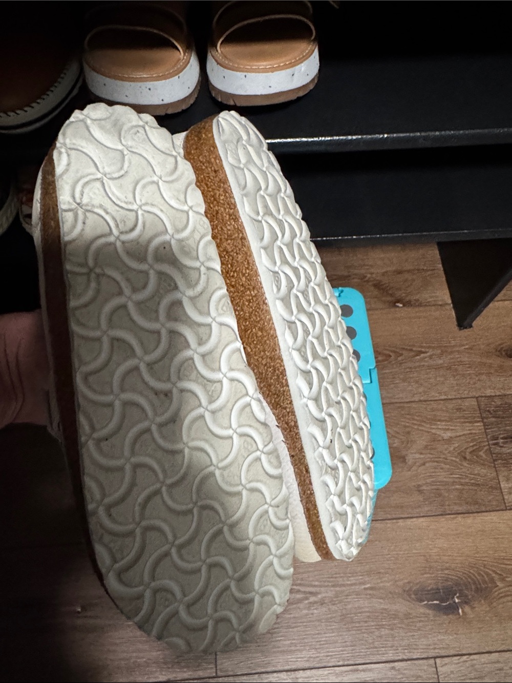 Birkenstock women Cream Slip-On Moccasins with Buckle Accent - Picture 3 of 3